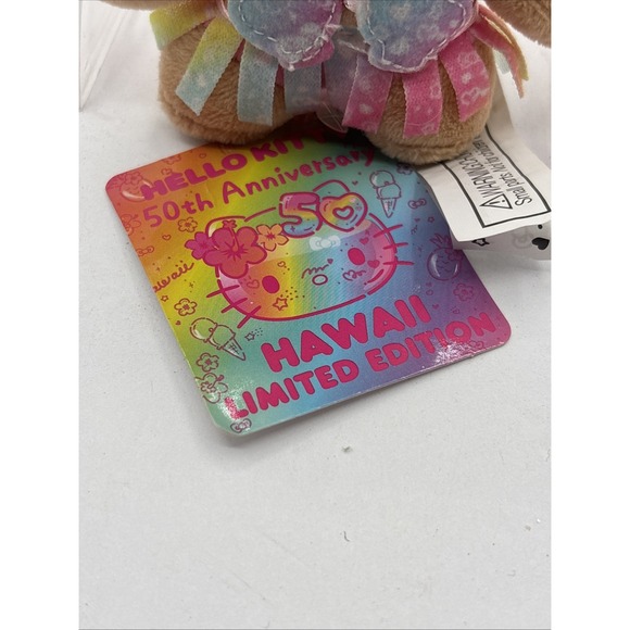 NEW - Saipan Special Edition Hello Kitty Plush 4" Key Chain-50th Anniversary - Picture 4 of 9